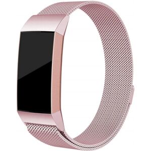 Milanese Loop Armbånd Fitbit Charge 3/4 Pink