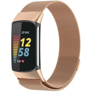 Milanese Loop Armbånd Fitbit Charge 6 Rose Gold