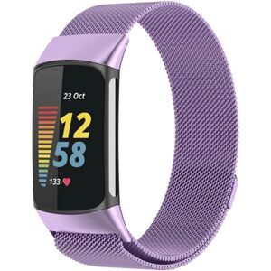 Milanese Loop Armbånd Fitbit Charge 6 Lilla