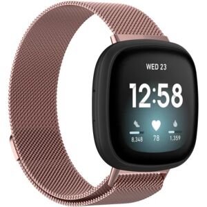 Milanese Loop Armbånd Fitbit Versa 3/Sense Pink