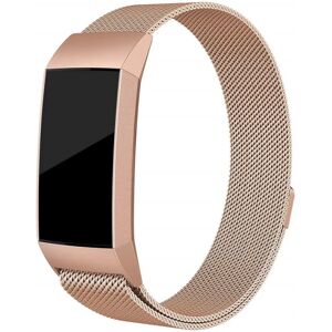 Milanese Loop Armbånd Fitbit Charge 3/4 Rose Gold