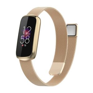 Milanese Loop Armbånd Fitbit Luxe Champagne Guld
