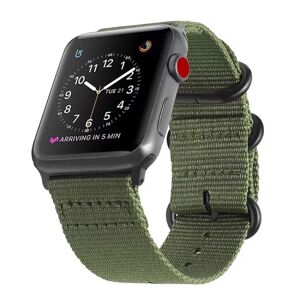 Megabilligt Apple Watch 1/2/3/4/5/6/7/SE 42/44/45 Nylon Armbånd NATO Armbånd grøn