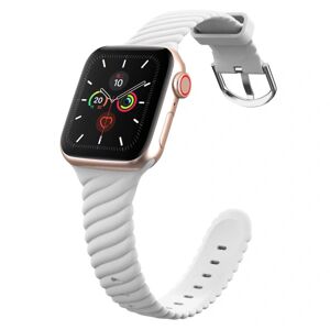 Megabilligt Ribbet Apple Watch Silicone Armbånd 38/40/41 Hvid hvid
