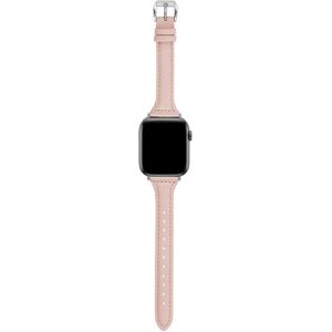 Megabilligt Læderarmbånd Apple Watch 38/40/41 1/2/3/4/5/6/7/Se Smalty Pink pink