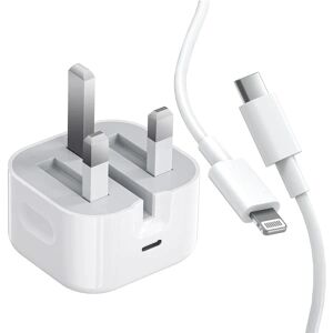 Apple Hurtigoplader 20W USB C Hurtigoplader og USB C til Lightning-opladerkabel 2M, Velegnet til iPhone13 14 15 13Pro 14Pro 15Pro