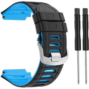 Silica rem til Garmin-forerunner 920xt bånd Smartwatch Armbånd Loop Armbånd Black blue