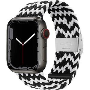 Justerbar flettet solo-løkke med spænde kompatibel med Apple Watch-bånd 38 mm 40 mm 41 mm blødt armbånd stretch nylon elastisk rem til Iwatch-serien