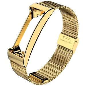 Til Fitbit Inspire Hr Mijobs Milan Buckle rustfrit stål urbånd Gold