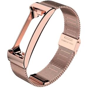 Til Fitbit Inspire Hr Mijobs Milan Buckle rustfrit stål urbånd Rose Red