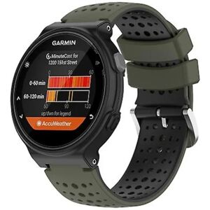 Til Garmin Forerunner 235 Lite Silikone Sports-urrem i to farver Amygreen-Black