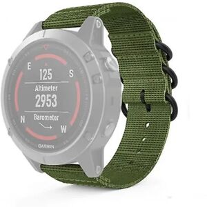 Til Garmin Fenix ​​3 / 5x Universal 26mm tre-rings nylon urrem Army Green