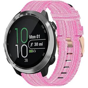 Til Garmin Forerunner 645 Music 20mm Nylon Woven Watch Band Pink