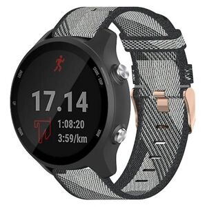 Til Garmin Forerunner 645 20mm nylonvævet urrem Grey