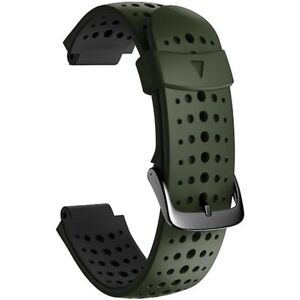 Til Garmin Forerunner 220 tofarvet silikone urrem Army Green Black