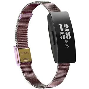 Til Fitbit Inspire / Inspire Hr / Ace 2 Double Insurance Buckle Milanese Watch Band Colorful