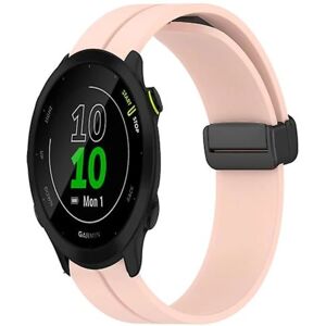 Til Garmin Forerunner 55 20mm Solid Color Magnetic Clasp Silikone urrem Pink