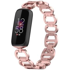 Til Fitbit Luxe Special Edition Metal Armbånd Watch Band LJR Pink