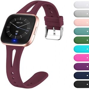 JBK Vandtæt urremme smart urarmbånd silikone erstatning til Fitbit Versa2/versa Lite/versa bordeaux