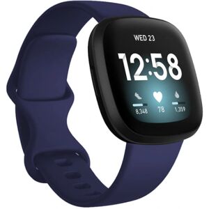 Apple Farverigt armbånd til Fitbit Versa 3 ur Soft Band Correa til Fitbit Sense Versa3 urbånd tilbehør Midnight Blue Midnight Blue L