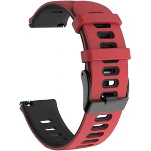 20 22 mm silikonestrop til Garmin Venu 3 Band Forerunner 265 255 245 Music Vivoactive 4 Band til Garmin Venu Sq 2 Plus Armbånd Rød Sort