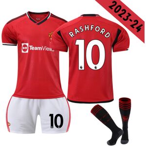 2023-20 Manchester United Home Kids fodbolddragt nr. 10 Rashford 24