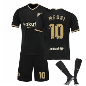 Fodboldsæt til børn Home Away T-shirt et 21/22 - 20 21 Barcelona Away Messi 10 Kids 26 (140-150)