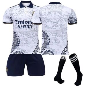 Sæson 22-23 Real Madrid Dragon Pattern Football Shirt Unnumbered Kids 26(140-150CM)