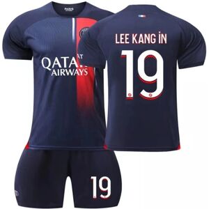 Paris fodboldtrøjesæt Børn Ungdom Voksen Mbappe/Messi/Neymar T-shirttrøje No. 19 S(160-170cm)