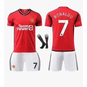 23-24 Manchester United Home Kids Fodbolddragt nr. 7 Ronaldo 26