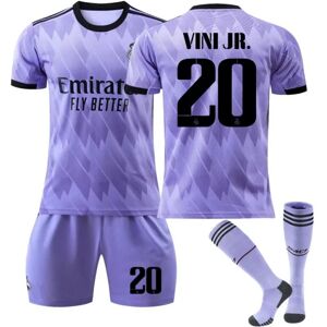 Ny sæson 2022-2023 Real Madrid fotbollströja fotbollsuniformer VINI JR. 20 børn 26 (140-150 cm)