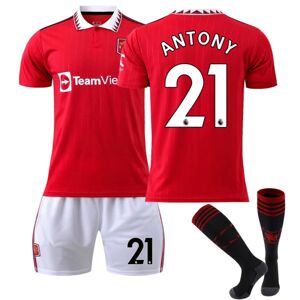 CNMR Manchester United hjemmefodboldtrøje til børn 2022/23 V ANTONY 21 Kids 24(130-140CM)