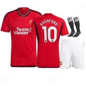 Galaxy 23-24 Pojkar Barn Kit Fotboll Herr Kort skjorta Strumpa Kostymer Sports Shorts Topp #10 manchester united 23/24 hjemmebanedragt #26 (10-11 år)