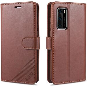 Yazunshi Stilfuldt pung etui - Huawei P40 Brun