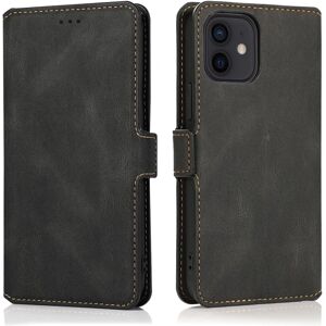 iPhone 12 - Stilfuldt Floveme Wallet etui Svart