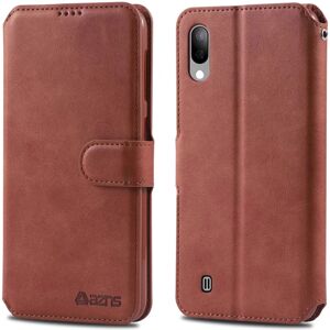 Yazunshi Samsung Galaxy A10 - Kraftig pung etui Brun