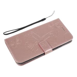 MTK Huawei P Smart Z Wallet Stand Beskyttende Telefonetui - Sommerfu Pink gold