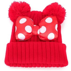 Børn Piger Minnie Mickey Mouse Hue Vinter Varm Slouch Strikket Beanie Hue 1-9 år