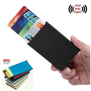 REDGO RFID anti-tyveri swipe wallet korttaske - sort