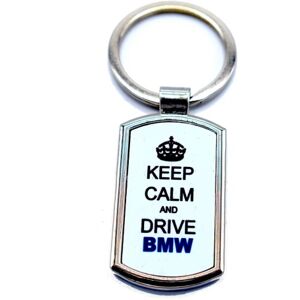 Hiprock Nøglering - Keep calm and drive BMW Silver