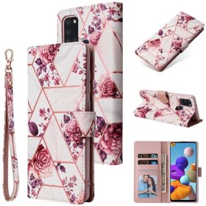 ExpressVaruhuset Samsung A21s Trendy Pung-etui Sparkle 4-RUMMET Pink