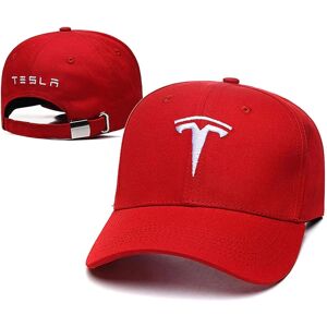 Fit Tesla Hat Billogo Broderet Mænd Kvinder Justerbar Baseball Cap Trucke