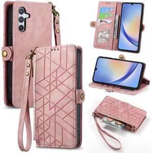 Lynlås Wallet etui Samsung Galaxy A14 Pink