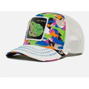 Mesh dyrebroderet hat Snapback Hat Camouflage Frog camouflage frog