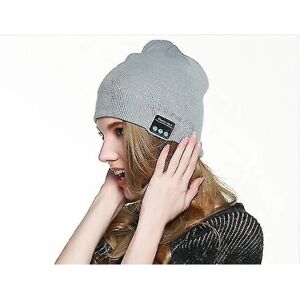 Bluetooth Musikkasket Strikket Hat Bluetooth Hat Binaural Call Lytte til sange GREY