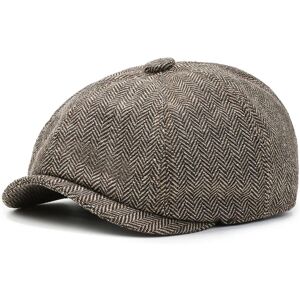 Newsboy Style Flat Cap Peaked Cap Herre Kvinder Khaki Panel Pe