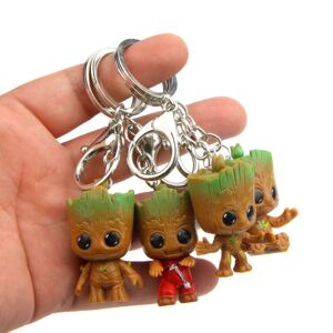 Baby Groot nøglering (sæt med 4) - klassisk film actionfigur