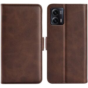 SKALO Motorola Moto G73 5G Premium Wallet Flip Cover - Brun Brown