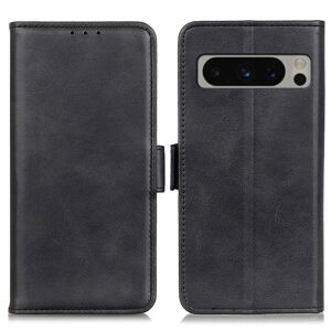 SKALO Google Pixel 8 Pro Premium Wallet Flip Cover - Sort Black