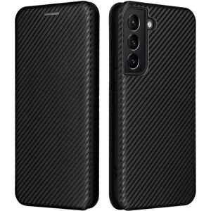 SKALO Samsung S22 Carbon Fiber Pung Taske - Sort Black